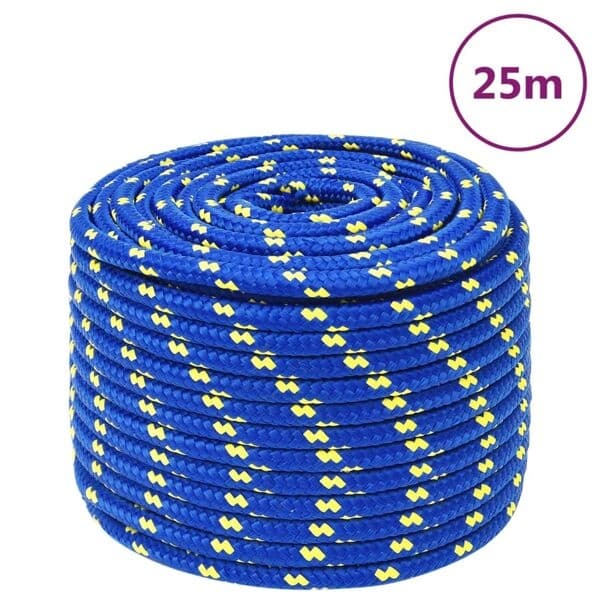 vidaXL Båtlina blå 12 mm 25 m polypropen Blå
