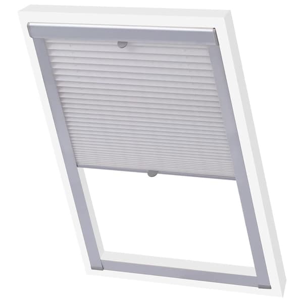 vidaXL Plisségardin Vit 104 Vit