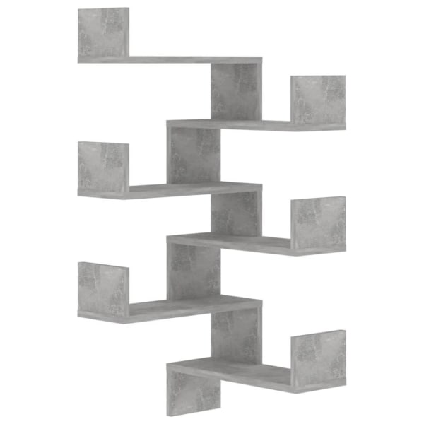 vidaXL Vägghyllor hörn 2 st betonggrå 40x40x50 cm konstruerat tr grå 33a4 |  grå | 7920 | Fyndiq