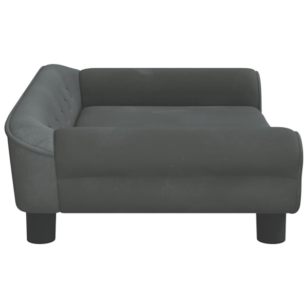 vidaXL Barnsoffa mörkgrå 70x45x26 cm sammet Grå