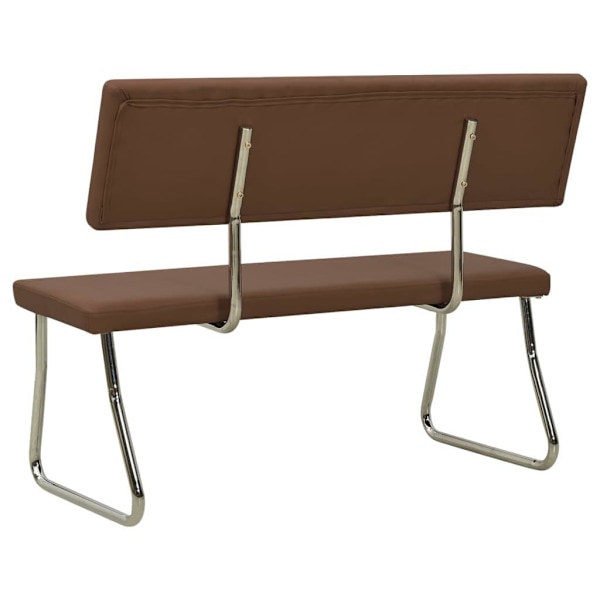 vidaXL Bänk 110 cm brun konstläder Brun