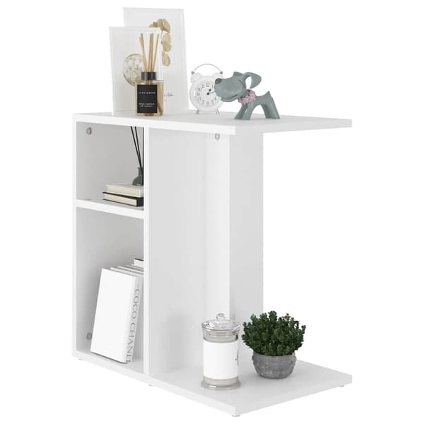 vidaXL Sidobord vit 50x30x50 cm konstruerat trä Vit