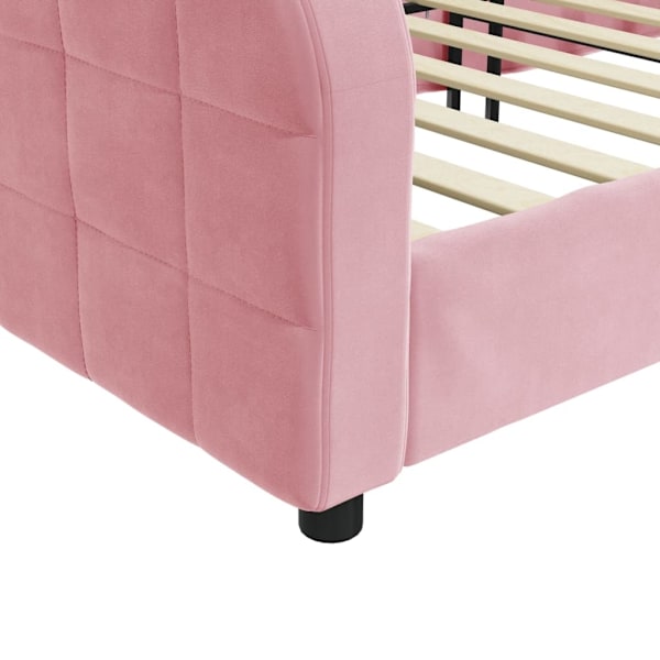 vidaXL Dagbädd rosa 100x200 cm sammet Rosa