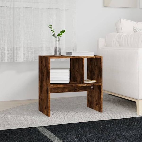 vidaXL Soffbord rökfärgad ek 50x30x50 cm konstruerat trä Brun
