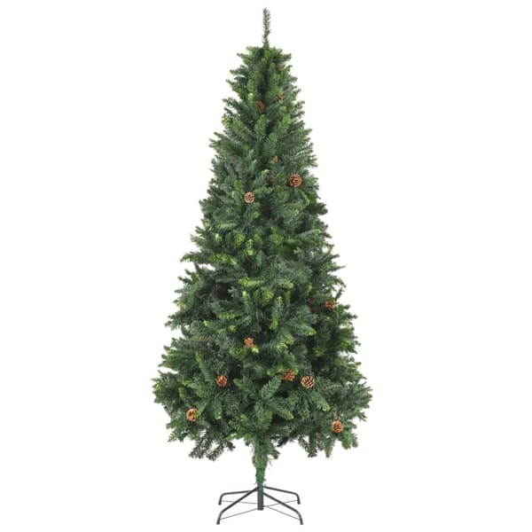 vidaXL Plastgran med kottar grön 210 cm Grön