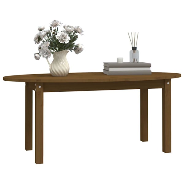 vidaXL Soffbord honungsbrun 110x55x45 cm massiv furu Brun