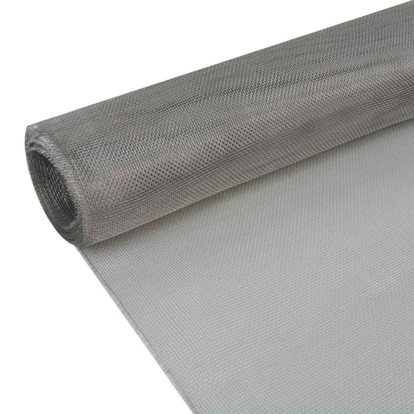 vidaXL Nät 100x500 cm rostfritt stål 202 Silver