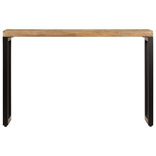 vidaXL Konsolbord 120x35x76 cm massivt mangoträ och stål Brun