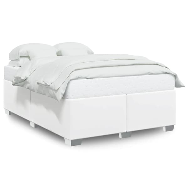 vidaXL Sängram vit 160x200 cm konstläder Vit
