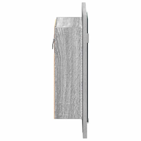 vidaXL Spegelskåp för badrum LED grå sonoma 40x12x45cm konstruerat trä Grå