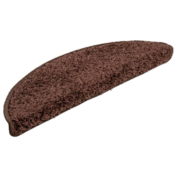 vidaXL Trappstegsmattor 10 st 56x17x3 cm brun Brun