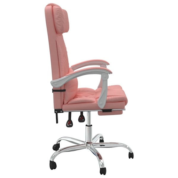vidaXL Kontorsstol rosa konstläder Rosa