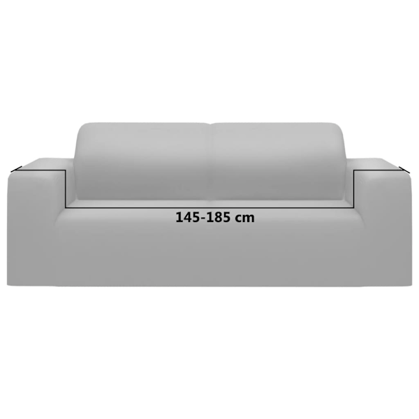 vidaXL Sofföverdrag 2-sits med stretch grå polyesterjersey grå
