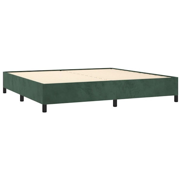 vidaXL Sängram utan madrass mörkgrön 200x200 cm sammet Grön