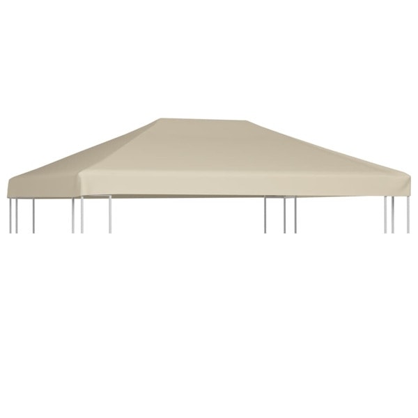 vidaXL Paviljongtak 310 g/m² 4x3 m beige Beige