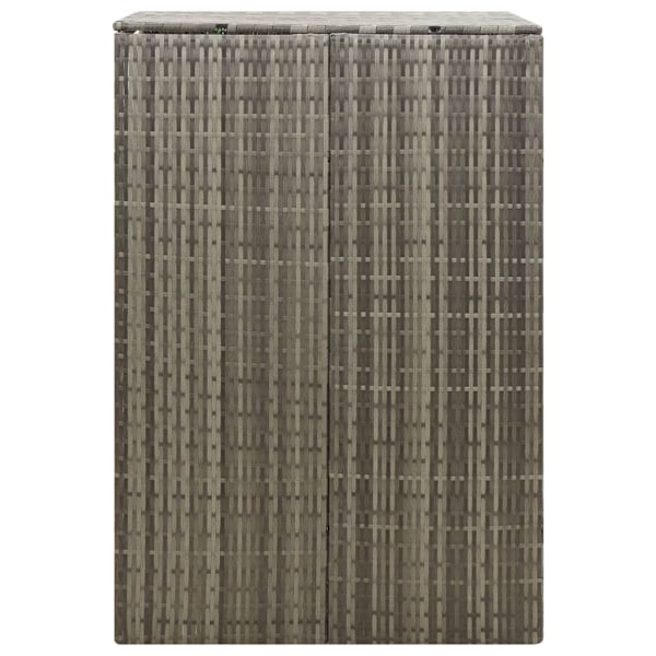 vidaXL Skjul för soptunna grå 70x80x117 cm konstrotting Grå
