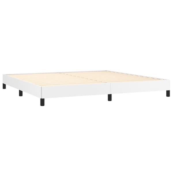 vidaXL Sängram vit 200x200 cm konstläder Vit