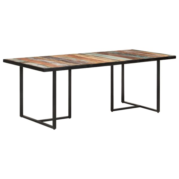 vidaXL Matbord 200 cm massivt återvunnet trä Brun