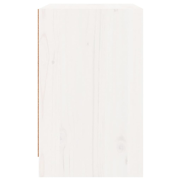 vidaXL Sängbord vit 40x31x50 cm massiv furu Vit