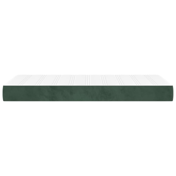 vidaXL Pocketresårmadrass mörkgrön 100x200x20 cm sammet Grön