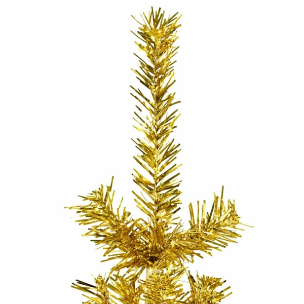 vidaXL Smal halv plastgran med stativ guld 210 cm Guld