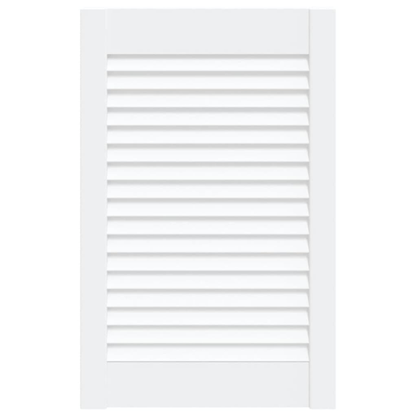 vidaXL Skåplucka lamelldesign vit 61,5x39,4 cm massiv furu Vit