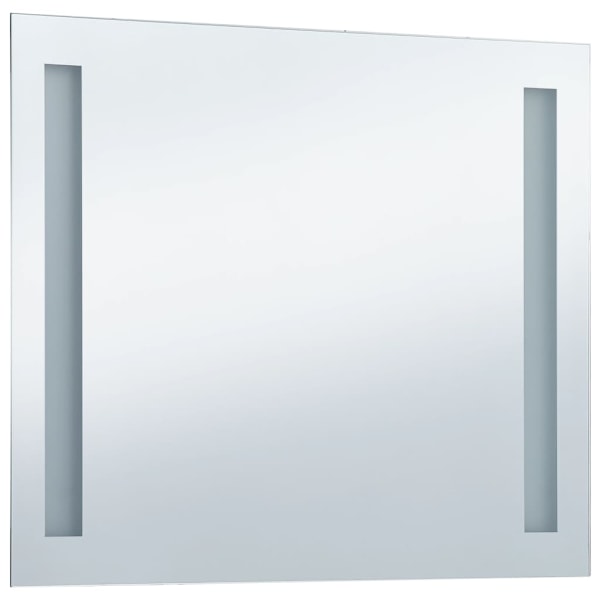 vidaXL Badrumsspegel LED 80x60 cm Silver