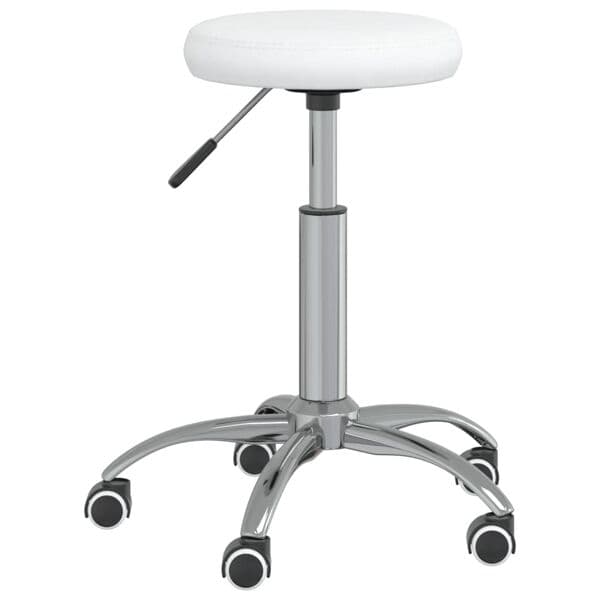 vidaXL Massagepall konstläder vit Vit