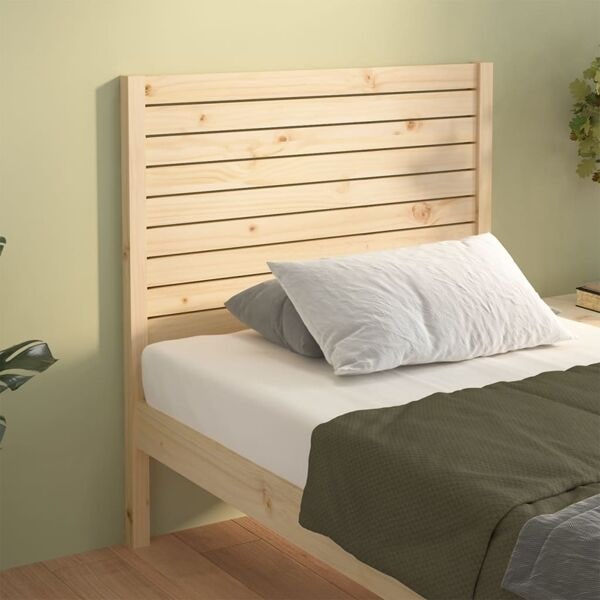 vidaXL Sänggavel 106x4x100 cm massiv furu Brun