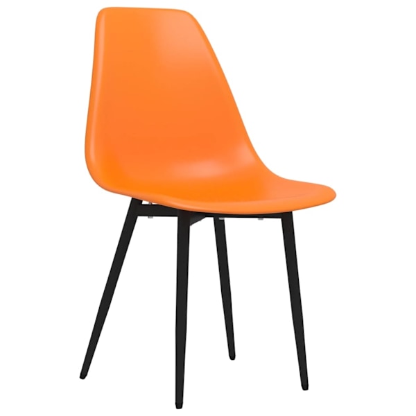 vidaXL Matstolar 2 st orange PP Orange