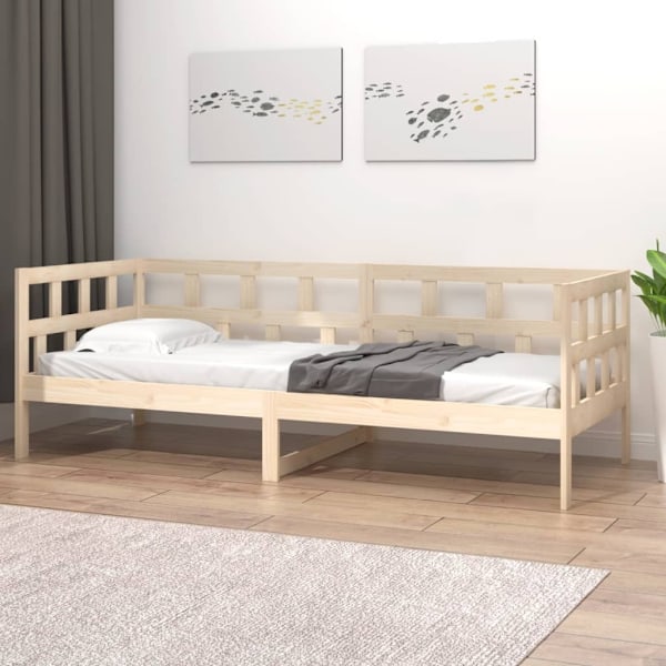 vidaXL Dagbädd 80x200 cm massiv furu Brun