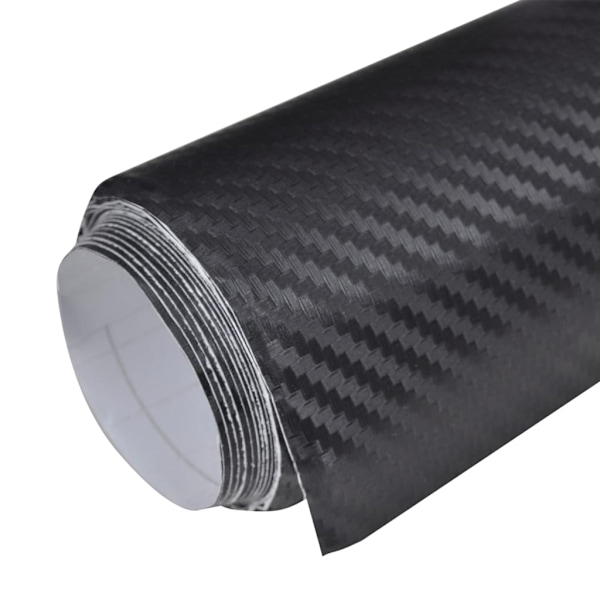 vidaXL Bilfoliering 3D svart 100x150 cm Svart