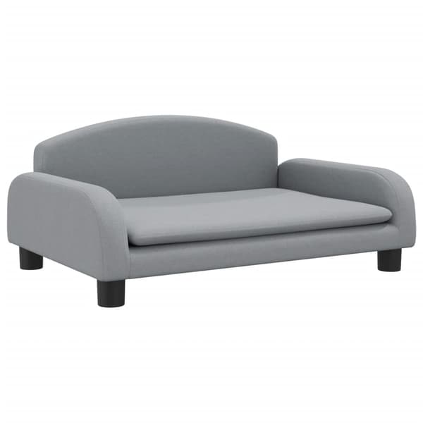 vidaXL Barnsoffa ljusgrå 70x45x30 cm tyg Grå