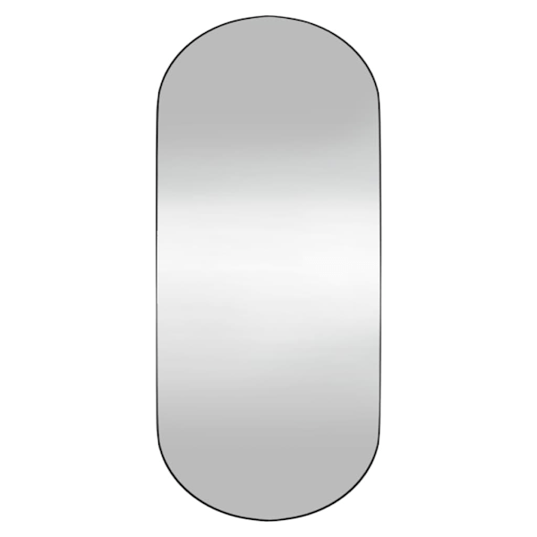 vidaXL Väggspegel 25x60 cm glas oval Silver