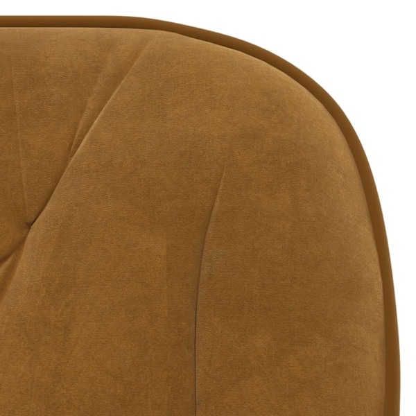 vidaXL Snurrbara matstolar 2 st brun sammet Brown