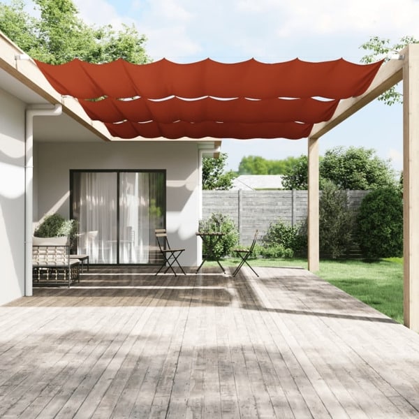 vidaXL Markis vertikal terrakotta 200x360 cm oxfordtyg Röd