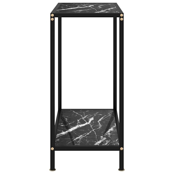 vidaXL Konsolbord svart 60x35x75 cm härdat glas Svart