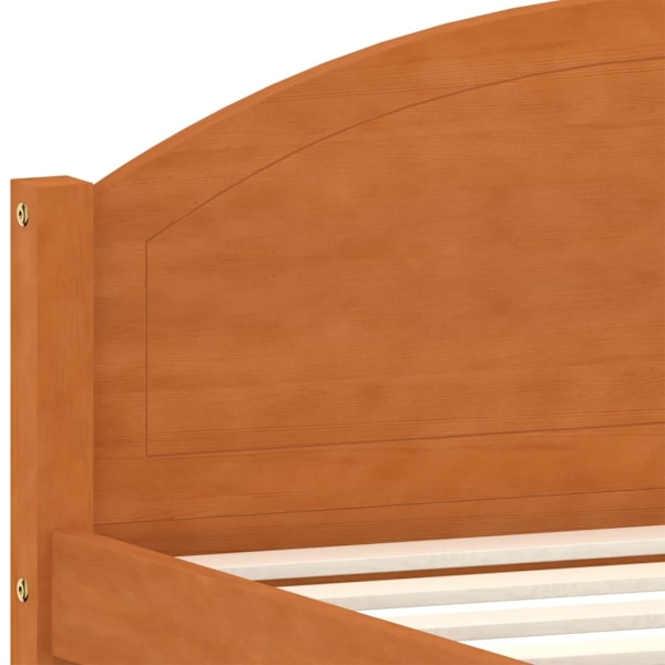 vidaXL Sängram utan madrass honungsbrun massiv furu 120x200 cm Brun