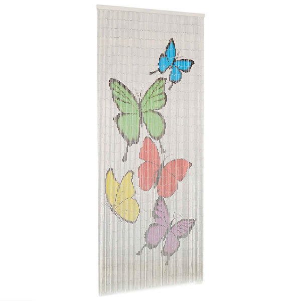 vidaXL Dörrdraperi i bambu 90x200 cm multifärg