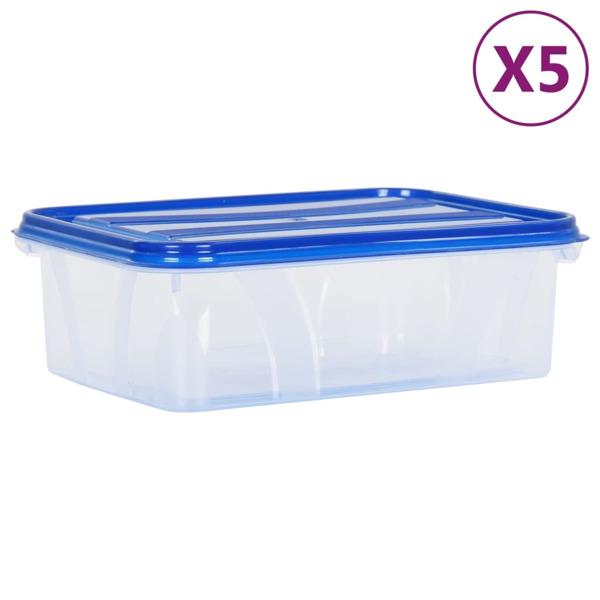 vidaXL Matbehållare med lock 10 delar PP Transparent