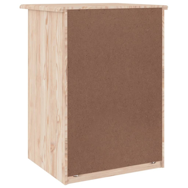 vidaXL Sängbord ALTA 41x35x55,5 cm massiv furu Brun