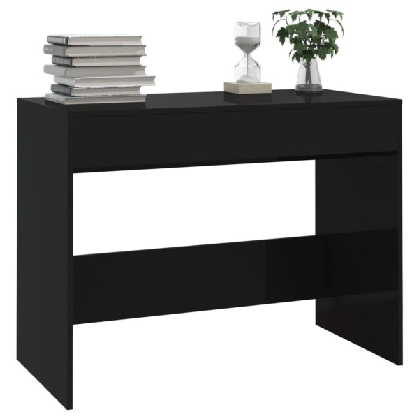 vidaXL Skrivbord svart 101x50x76,5 cm konstruerat trä Svart
