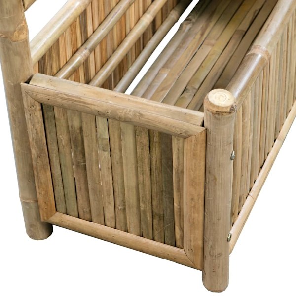 vidaXL Odlingslåda med spaljé bambu 70 cm Brun
