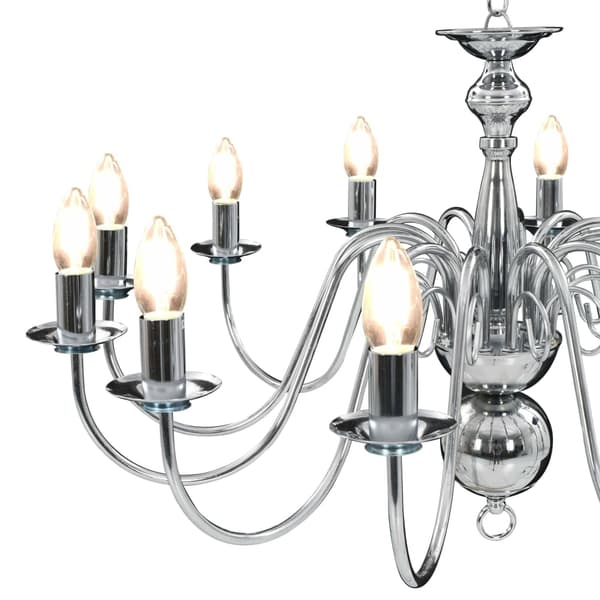 vidaXL Takkrona silver 12 x E14-glödlampor Silver
