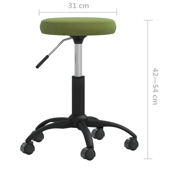 vidaXL Matstol ljusgrön sammet Grön