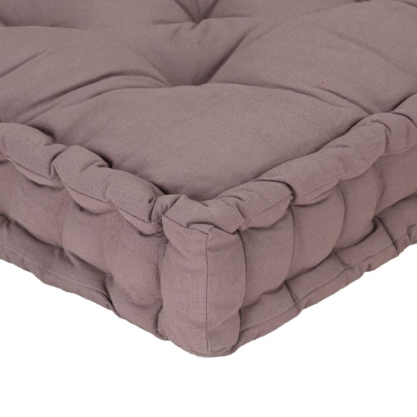 vidaXL Dyna till pallsoffa 2 st bomull taupe Taupe