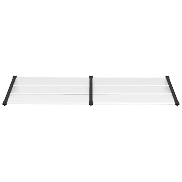 vidaXL Entrétak svart och transparent 239x90 cm polykarbonat Transparent