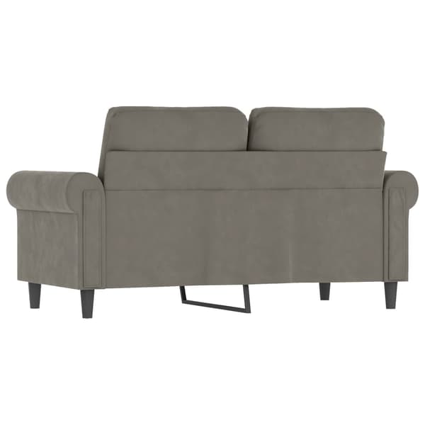 vidaXL 2-sitssoffa ljusgrå 120 cm sammet Grå