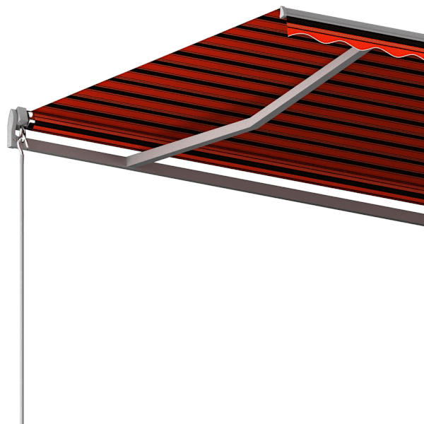 vidaXL Fristående automatisk markis 600x350 cm orange/brun Flerfärgsdesign