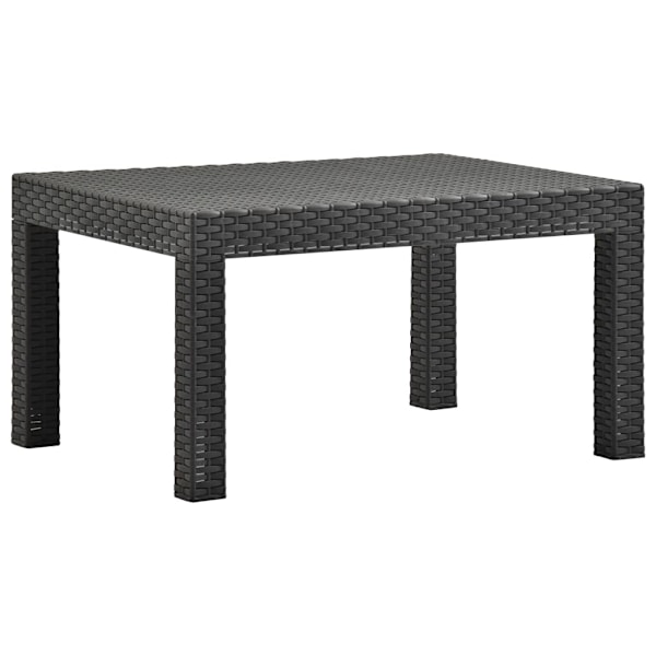 vidaXL Loungegrupp för trädgården 2 delar m. dynor PP-rotting antracit Antracit